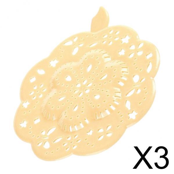 3xKitchen Sink Food Waste Strainer Plug Drain Stopper Basket Filter Yellow