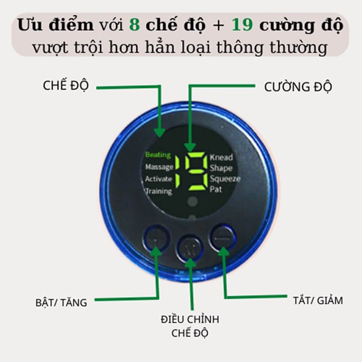 Thảm Massage Chân Xung Điện EMS Có Đèn Led Hiển Thị, 8 Chế Độ Mát Xa Châm Cứu Bàn Chân, Giúp Lưu Thông Khí Huyết