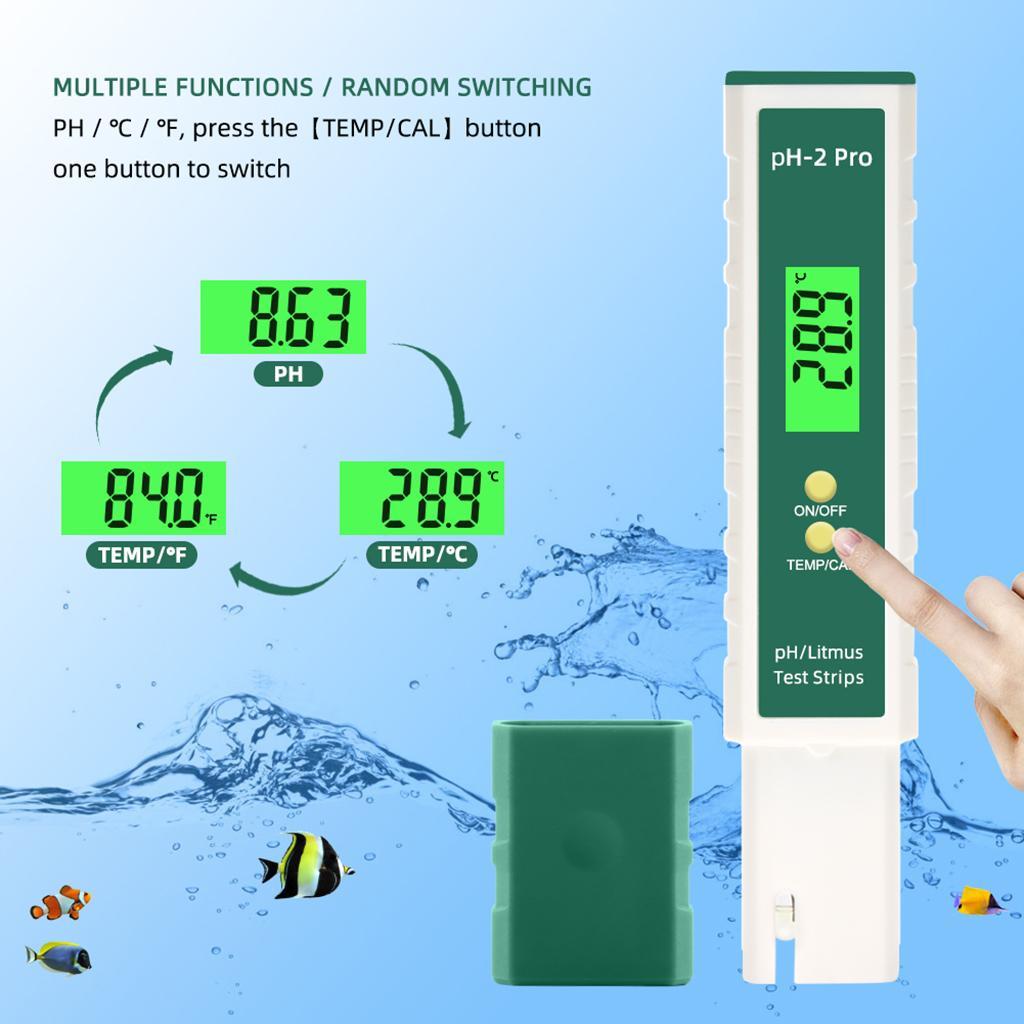 Digital PH Meter High Accuracy LCD Tester Aquarium Water Laboratory Pocket