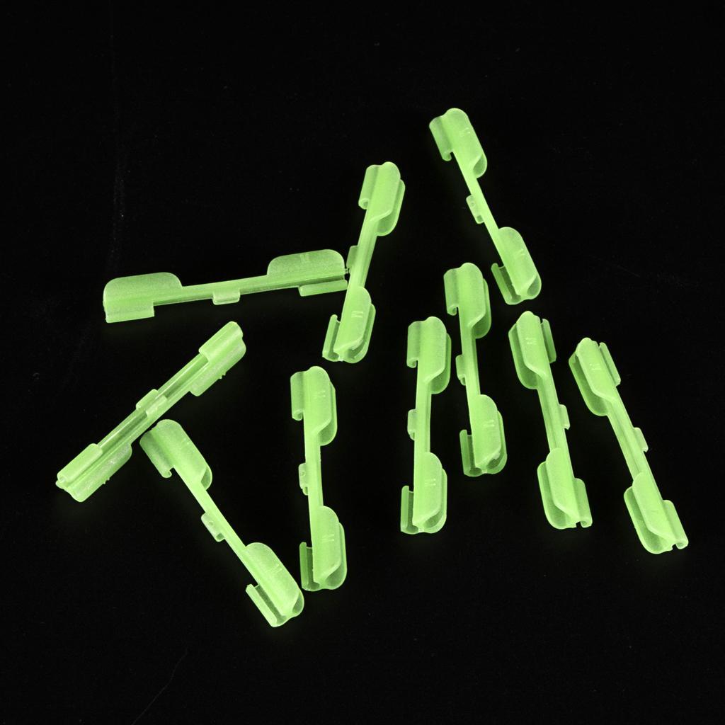 10pcs Fluorescent Glow Stick Clip Fishing Rod Clips Small