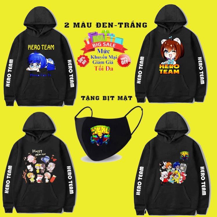 HERO TEAM BST Áo HOODIE HERO TEAM - MINI WORLD - MINICRAFT kèm quà tặng bịt mặt