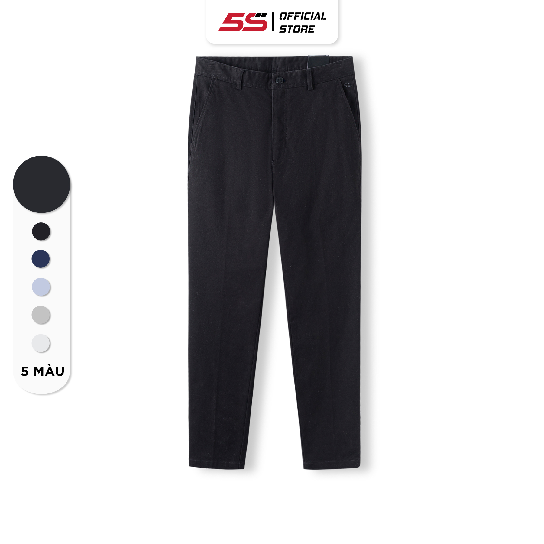 Quần Dài Kaki Nam 5S Premium, Chất Liệu Cotton Cao Cấp, Mềm Mịn, Giữ Phom, Thiết Kế Basic, Lịch Sự