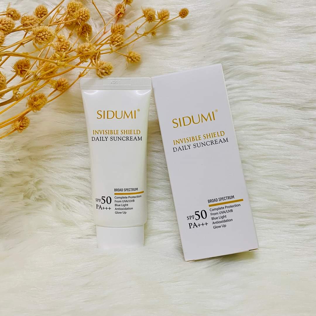 Kem chống nắng kiềm dầu Sidumi Invisible Shield Daily Sun Cream nâng tone dưỡng trắng da SPF 50 PA+++ 40ml SDM601