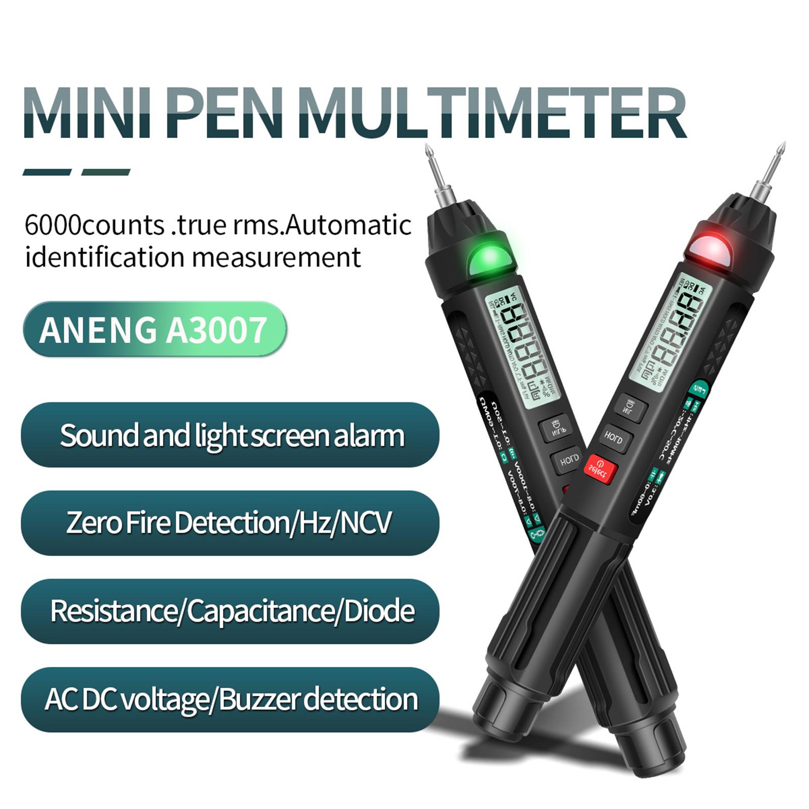 Multimeter Tester 6000 Counts AC/DC Voltage Meter Pen