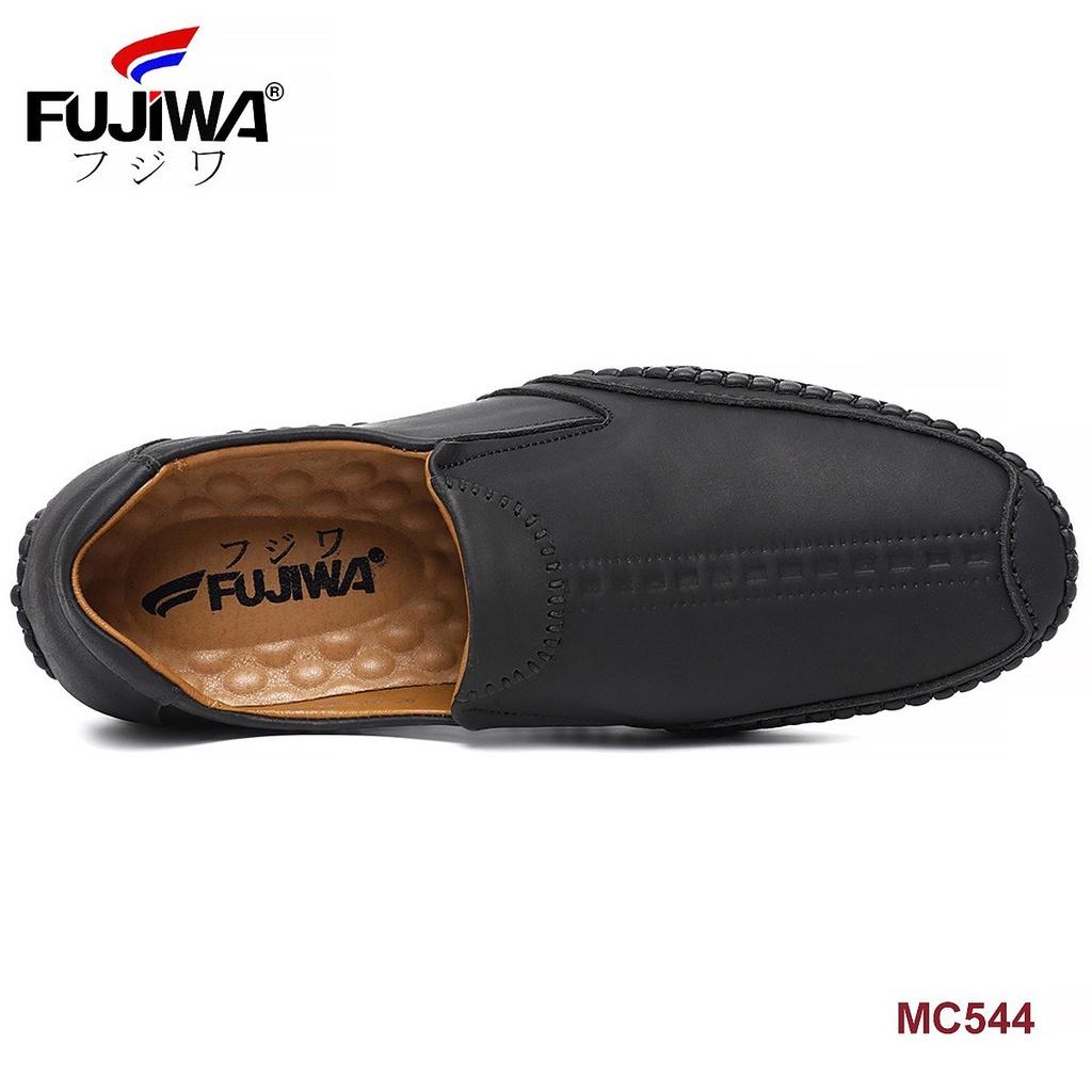 Giày Lười Giày Da Nam Cao Cấp Da Bò Fujiwa - MC544. Da bò cao cấp, đế cao su tạo độ bám tốt, bền bỉ theo thời gian