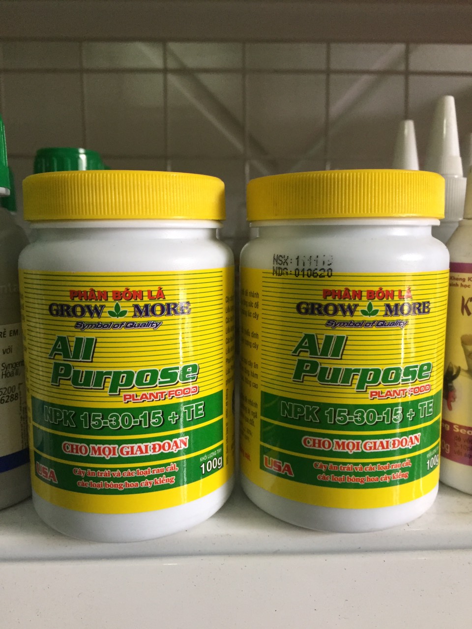Phân bón lá cao cấp Growmore 15-30-15 + TE - 100g