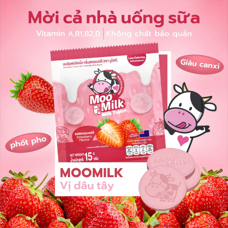Kẹo Sữa Bò Moo Milk – Thơm Ngon, Bổ Dưỡng Từ Sữa New Zealand - Gói 25g [Hàng Thái Lan