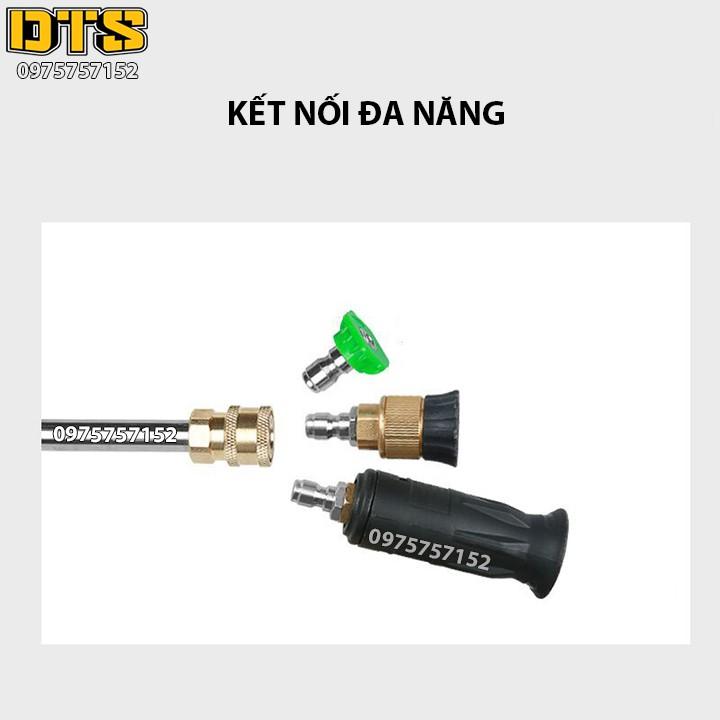 Ống nối uốn cong 90 độ nối nhanh béc phun gắn súng xịt rửa áp lực cao - Ren nối nhanh 1/4 (Dài 17cm)