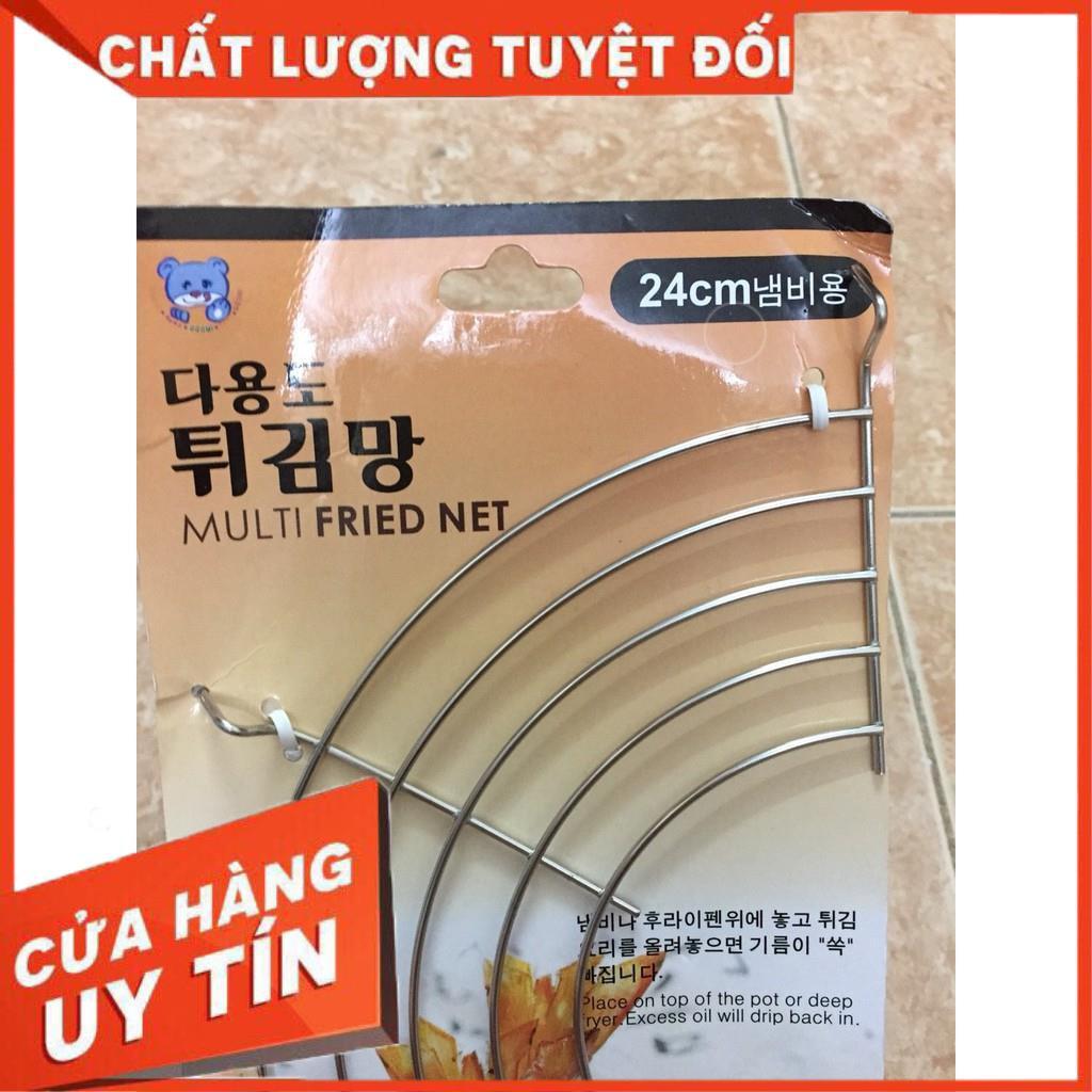 Vỉ gác chảo ráo dầu mỡ inox phi 24-26 cm