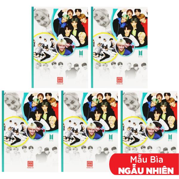 Combo 5 Tập South Star Kpop - 4 Ly Ngang 200 Trang ĐL 58g/m2 - Hồng Hà 0753 (Mẫu Màu Giao Ngẫu Nhiên)