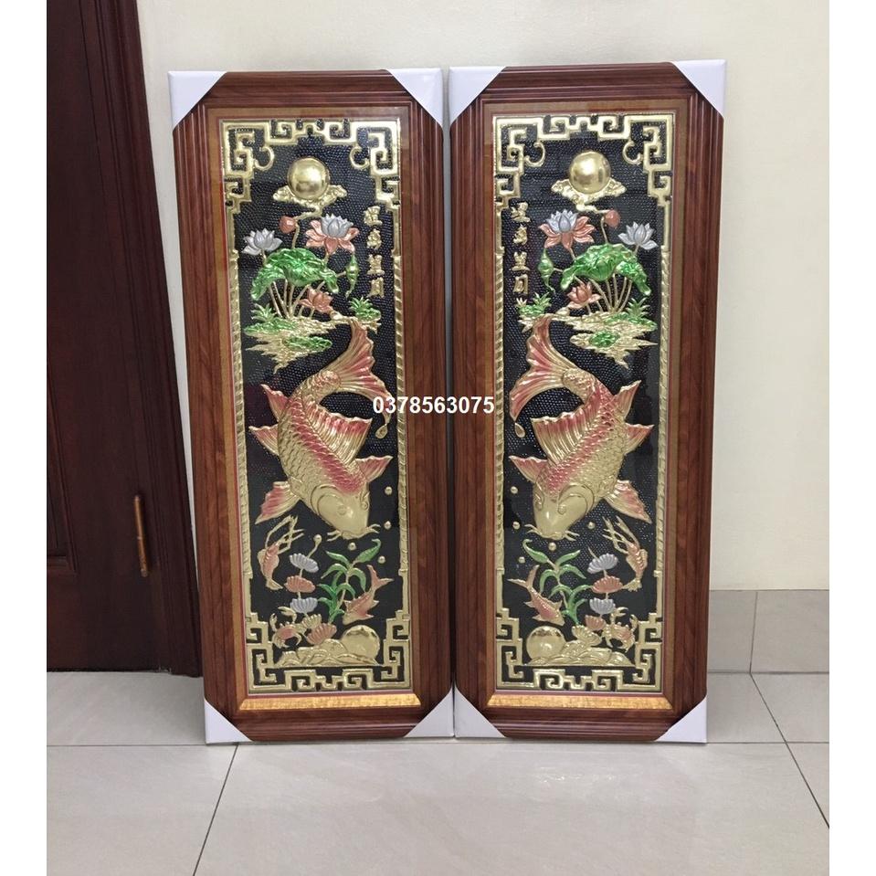 Đôi cá chép chất liệu bằng đồng khung nhựa