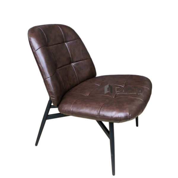 Ghế sofa đơn tiếp khách CS0928-P Nội thất Capta.vn Ghế thư giãn ngồi đọc sách bọc da công nghiệp nhỏ gọn khung ghế sắt sơn tĩnh điện màu đen