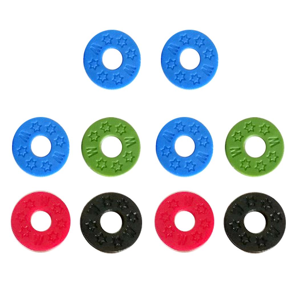 Sunnimix 10 Miếng Dây Đeo Đàn Guitar Khối Cao Su Dây Đeo An Toàn Khóa Máy Giặt Cho Đàn Guitar Bass