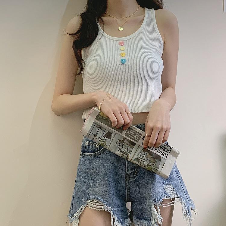 Áo ba lỗ croptop trái tim