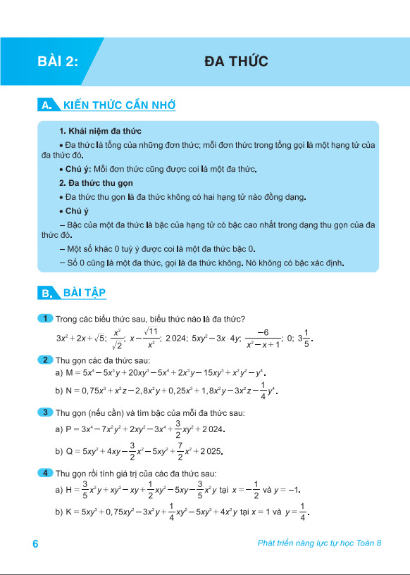 Sách - Phát Triển Năng Lực Tự Học Toán 8 - Biên soạn theo chương trình GDPT mới - ndbooks