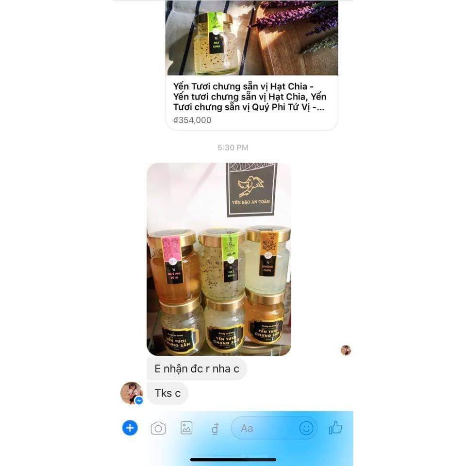 Yến chân thô còn lông nguyên chất từ tổ yến Khánh Hòa Yến Sào An Toàn Hộp 50g chia sẵn 5 túi