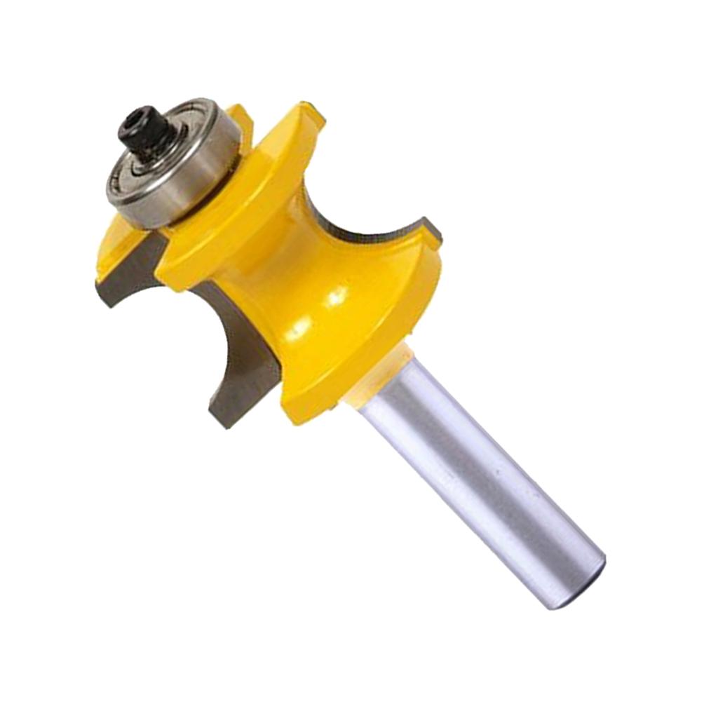 2x Half Round Bullnose Router Bit 5/8 1/2-inch Milling Cutter Tool,8mm Shank