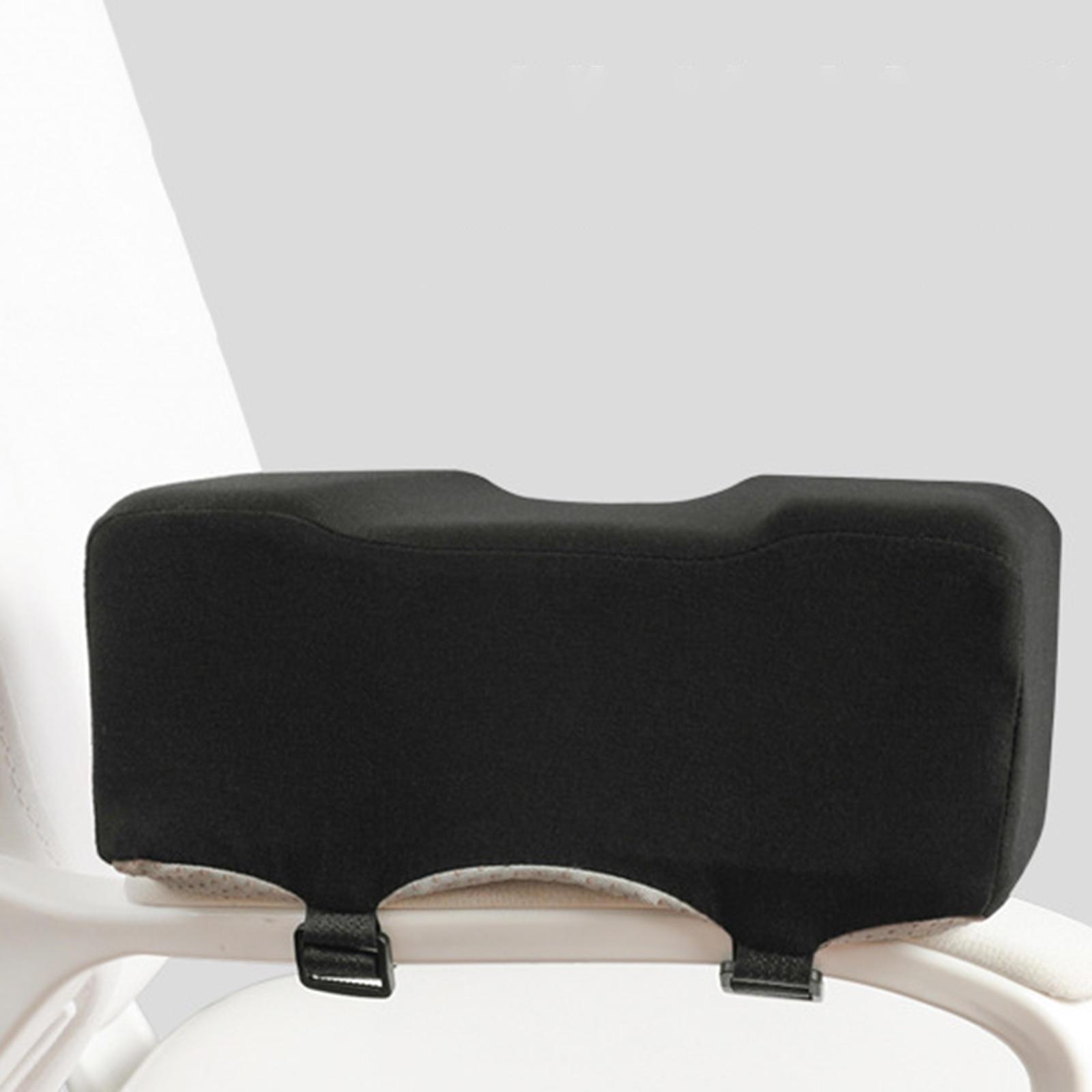 Black Comfort Arm Rest Pillow Memory Foam Chair Armrest Pad Elbow Pillow