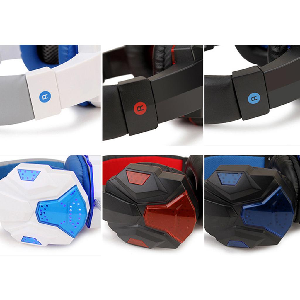 Tai nghe trùm tai gaming có dây với đèn LED và mic tích hợp