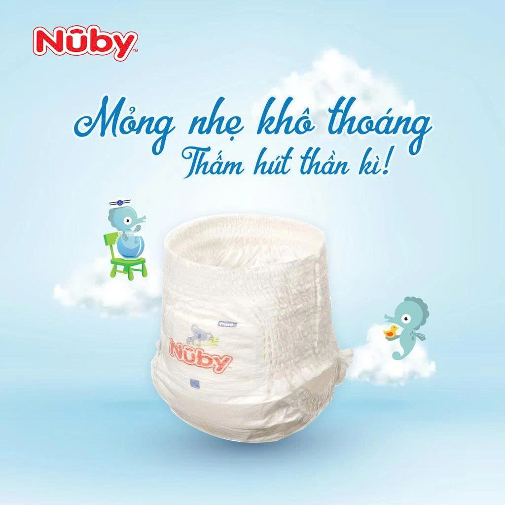 [ M/XL/XXL ] Tã Quần Nuby mỏng nhẹ khô thoáng, cho bé thoải mái cả ngày