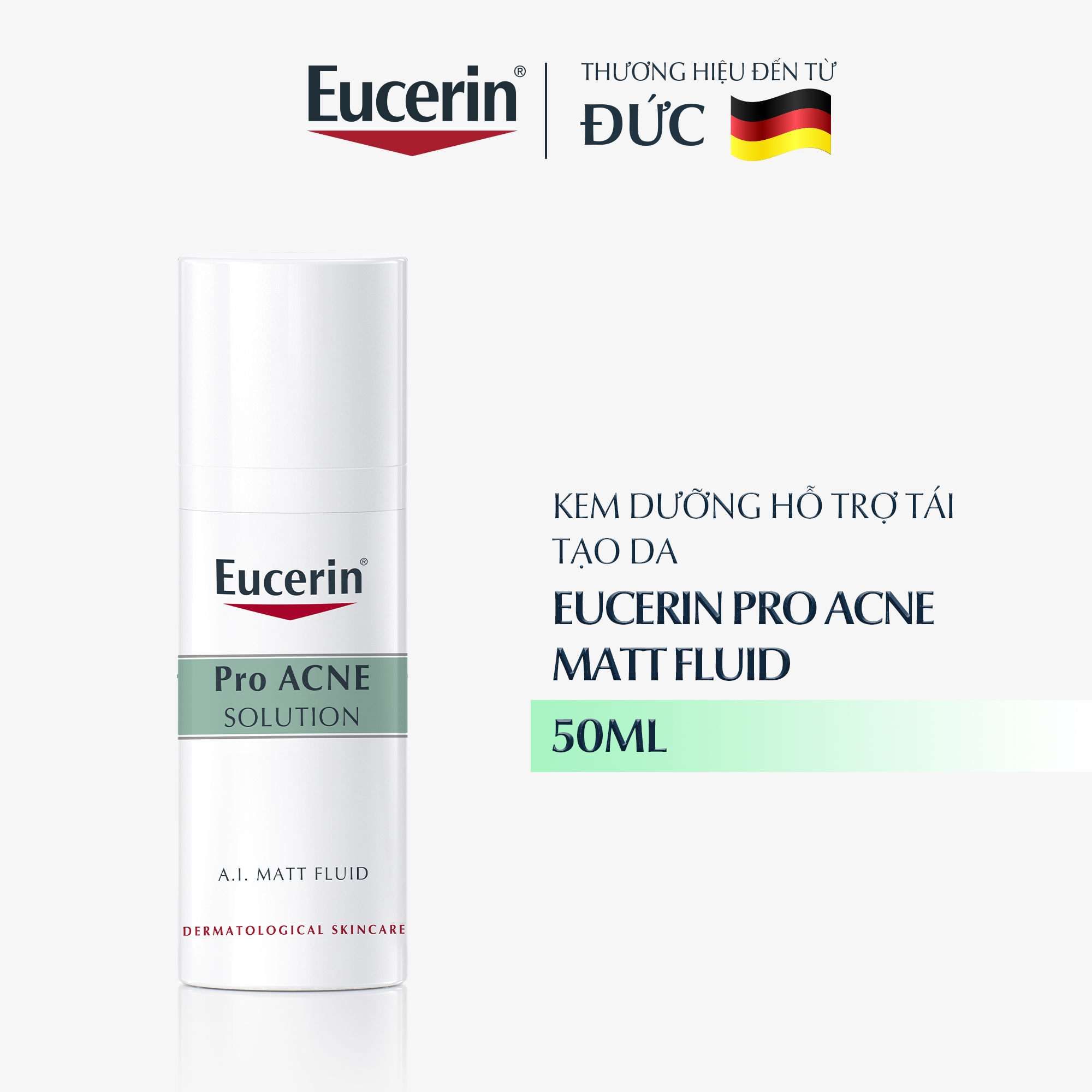 Kem dưỡng ẩm kiểm soát nhờn &amp; giảm mụn Eucerin Matt Fluid 50ml