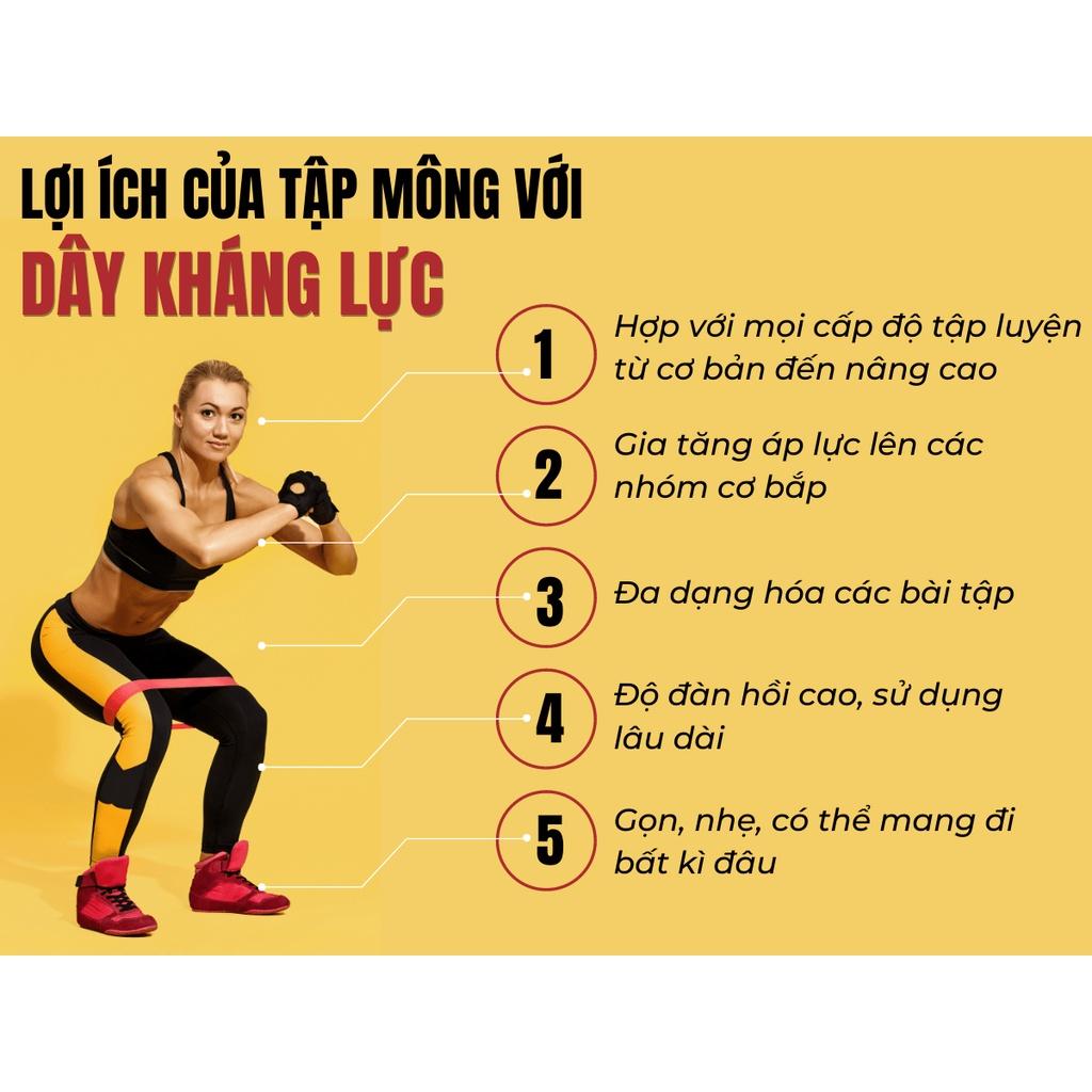 Dây kháng lực tập gym, dây miniband tập mông đùi cao su đa năng tại nhà TXsport