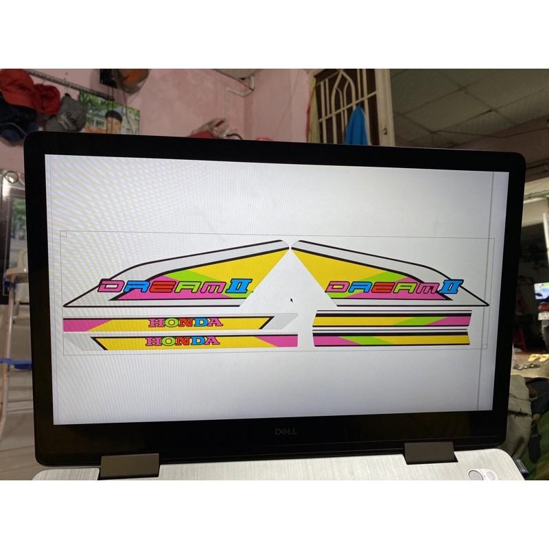 Tem rời xe dán xe Dream Tem in