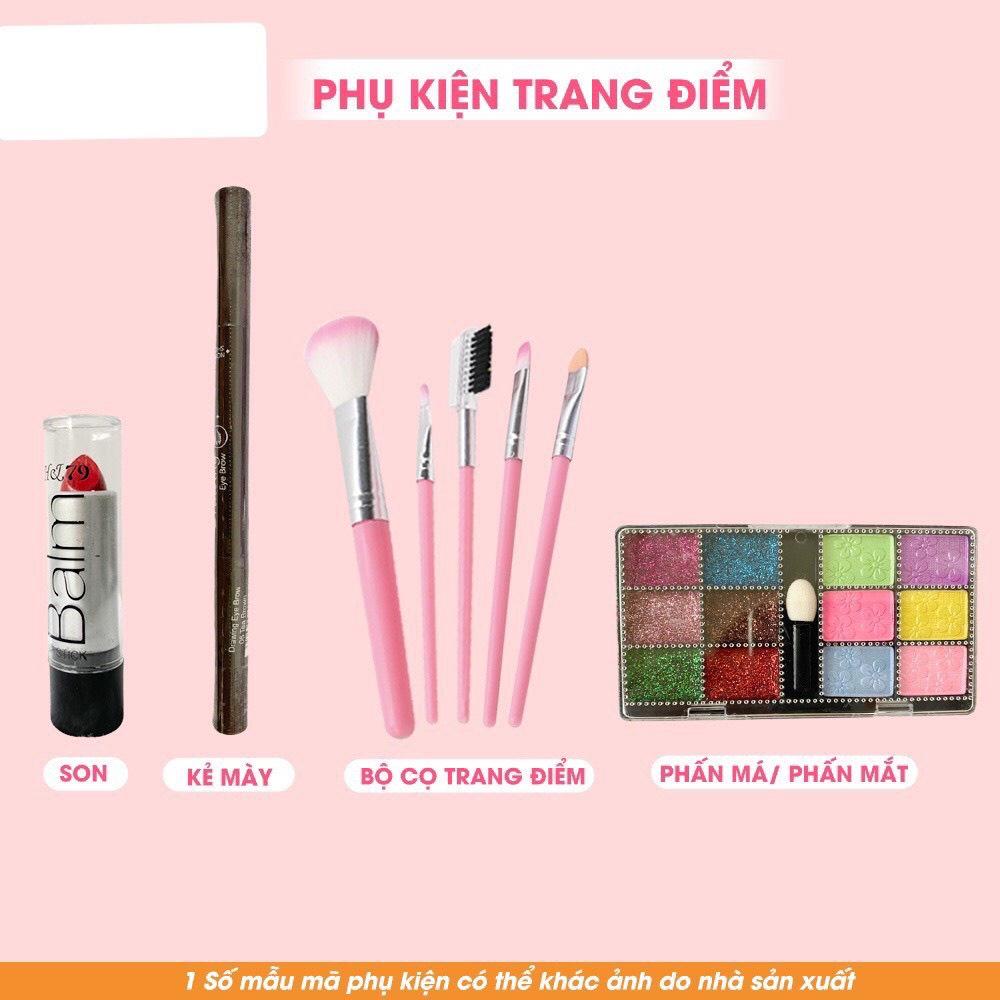 Valy trang điểm cho bé gái, đồ chơi makeup trẻ em cao cấp