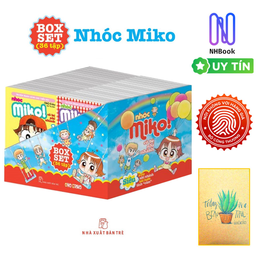 Boxset Comic- Boxset 36 Tập Nhóc Miko - NXB Trẻ- Tặng Kèm Sổ Tay Xương Rồng