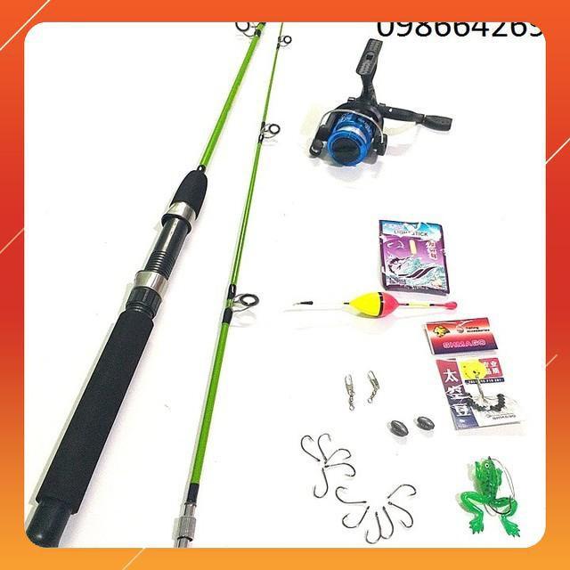 Bộ Cần Câu Máy 2 Khúc shimano 1m65, 1m8,2m1, 2m4, 2m7 Kem Máy Và Phụ Kiện docaucagiangnam