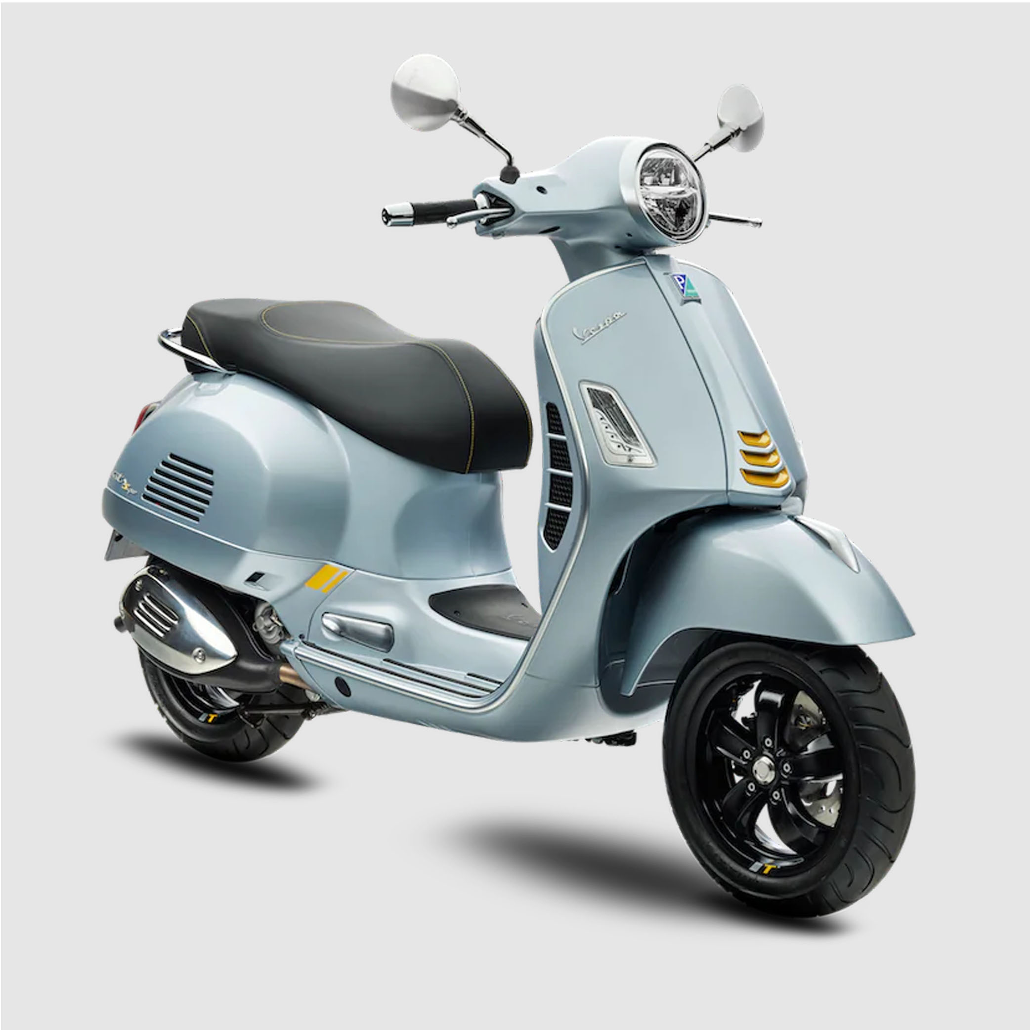 Xe Tay Ga Vespa GTS Super Tech 300 Màu Bạc Xanh Grey Delicato