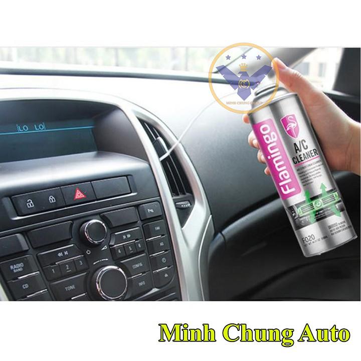 Bình xịt khử mùi và vệ sinh dàn lạnh điều hòa ô tô Flamingo Air Condition 500ml