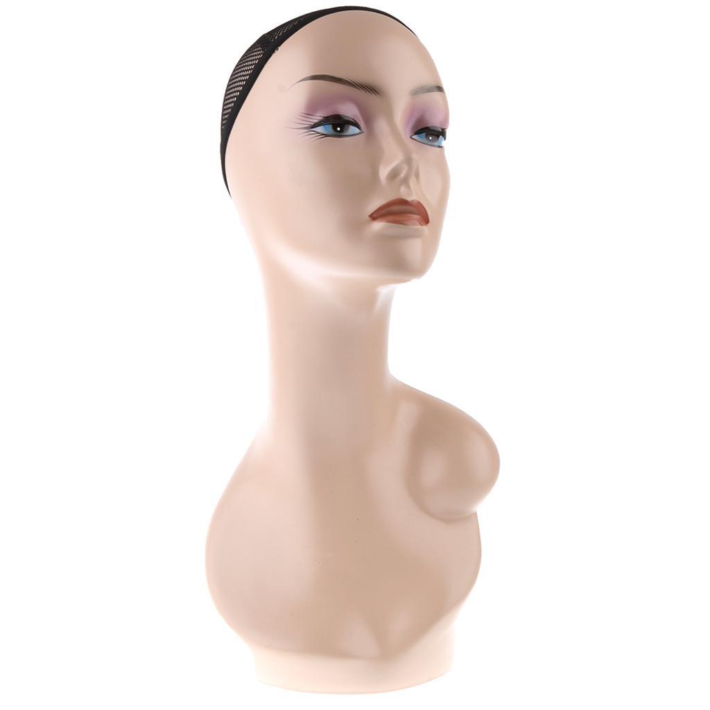 Female Mannequin Head Manikin Model Stand for Wig Hat Jewelry Display
