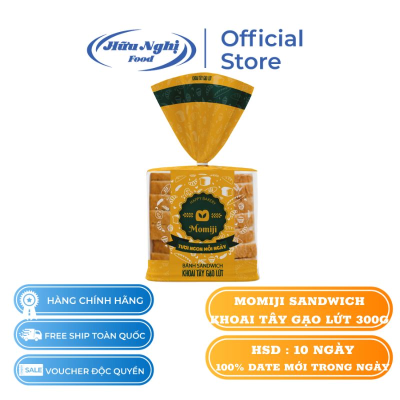 Bánh mì momiji sandwich khoai tây gạo lứt 300g