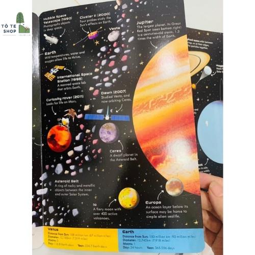 Tranh ghép hình vũ trụ kèm sách , xếp hình vũ trụ Jigsaw solar system , tranh ghép hệ mặt trời cực đẹp gồm 200 mảnh