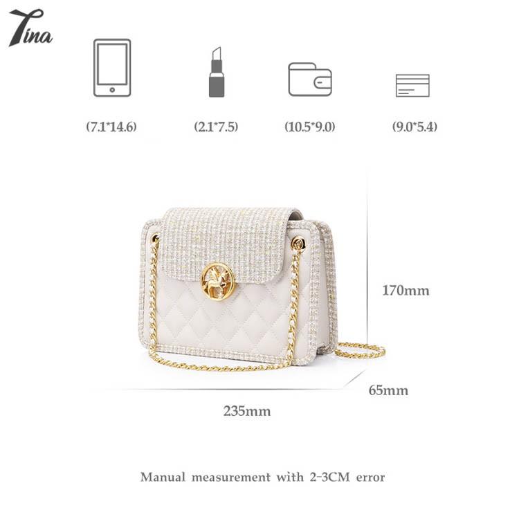 Túi đeo chéo nữ JustStar thiết kế dáng vuông, kiểu dáng sang trọng (NJ027)