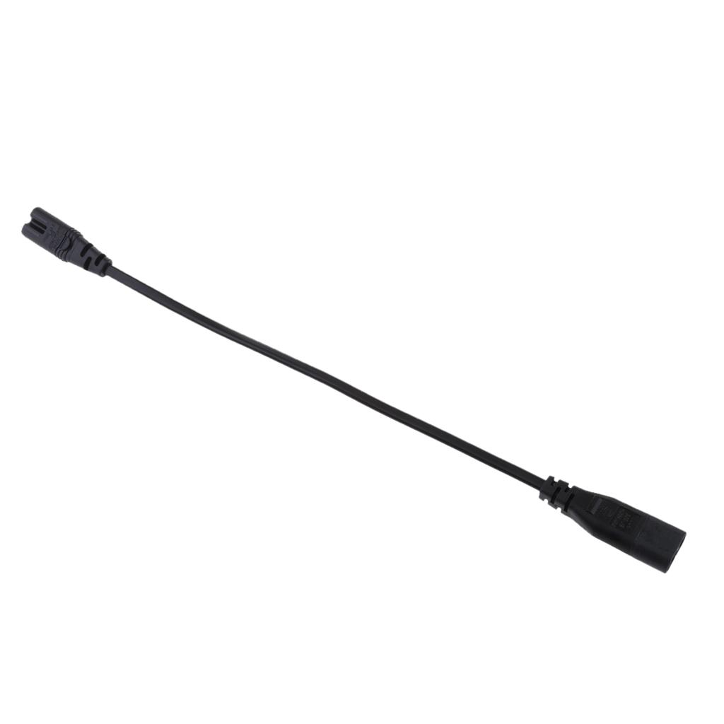 IEC 320 C8 Male to C7 Female Power Converter Adapter Cable Cord 20cm