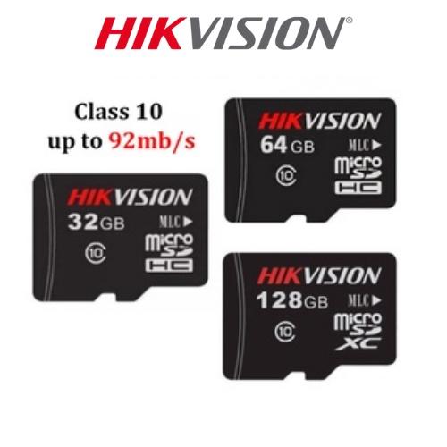 Thẻ nhớ 64GB Hikvision Class 10 Micro SD 92Mb/s dùng cho camera, máy ảnh, camera hành trình, flycam. Hàng chính hãng