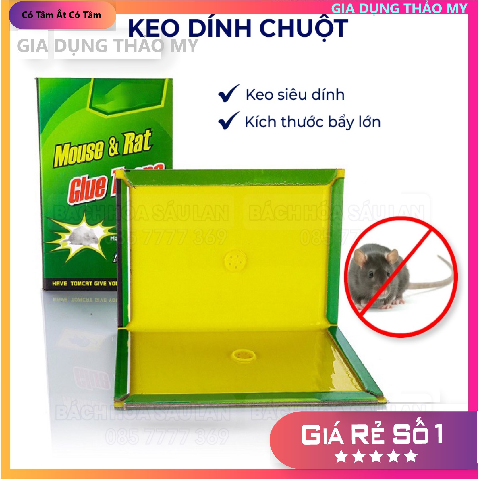 Miếng keo dán chuột Siêu Dính (có mồi) An toàn khi sử dụng