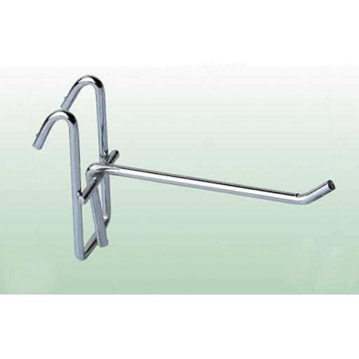 Bộ 10 móc inox cài lưới, tay cài lưới dùng cho tấm lưới treo đồ siêu thị, phụ kiện điện thoại, decor trang trí dài 5 cm