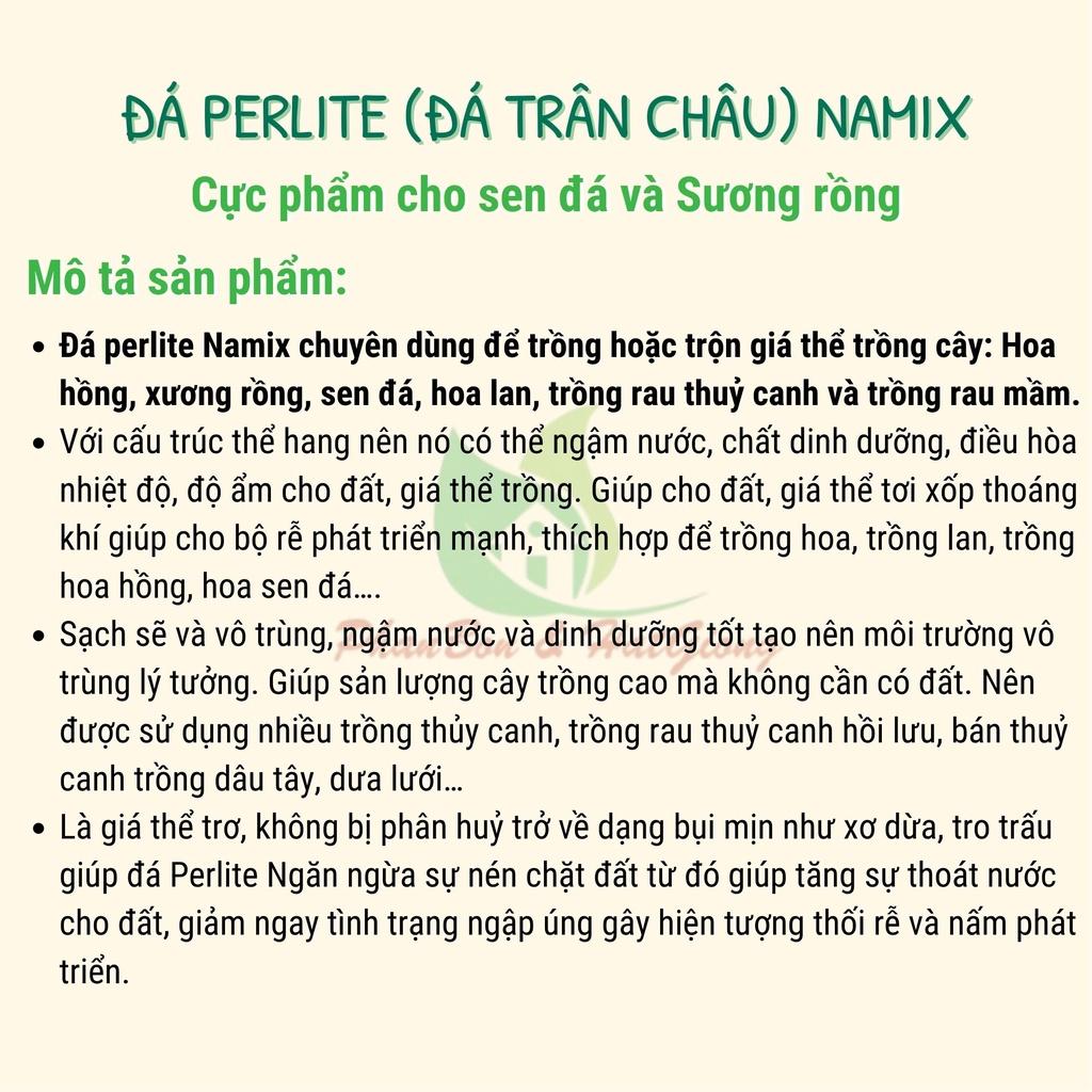 Đá Perlite Đá Namix Đá Trân Châu 5dm3 ~ 0.6kg - Cực Phẩm Cho Sen Đá, Xương Rồng - Shop Phân Bón và Hạt Giống