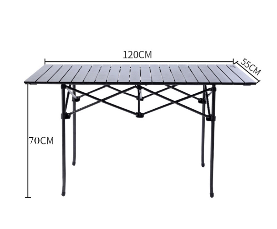 Bàn xếp dã ngoại bề mặt kim loại cực tiện lợi loại 1m2