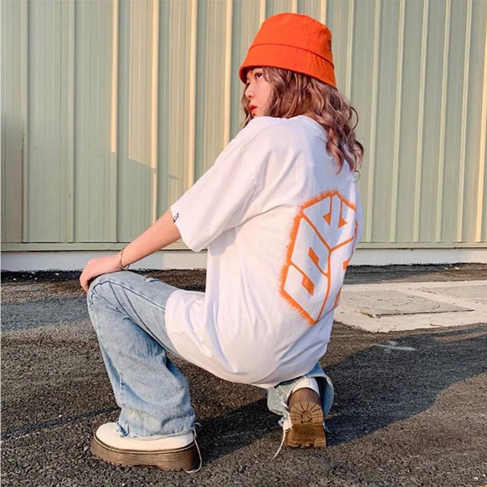 Áo Thun Tay Lỡ Nam Nữ Orange Spray Unisex