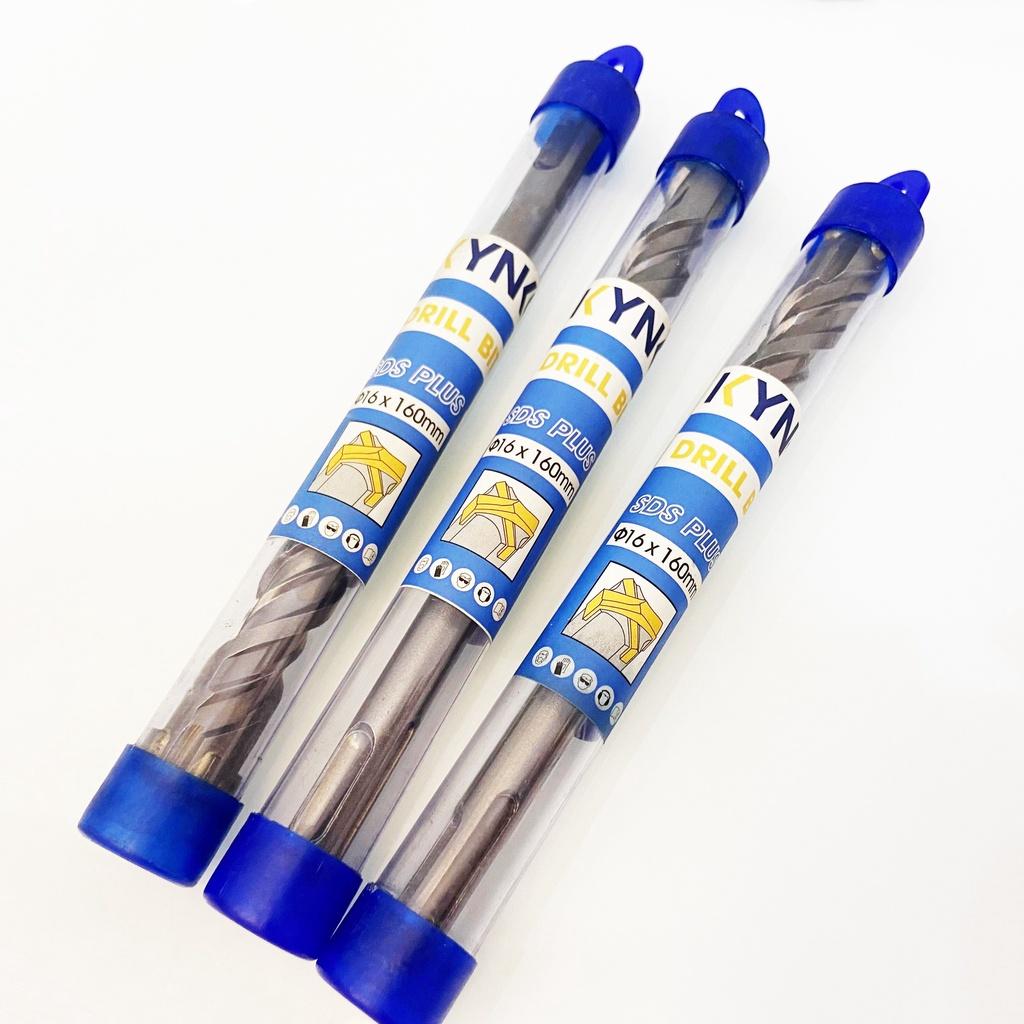 MŨI KHOAN BÊ TÔNG SDS ĐƯỜNG KÍNH PHI Ø16 DÀI 160MM ĐẦU THẬP KYNKO MKDBTSDSP-16160