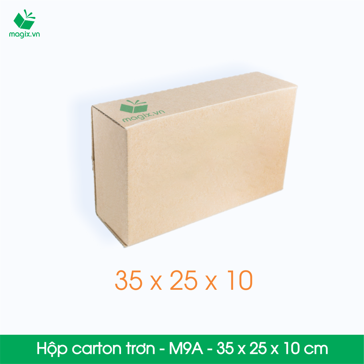 M9A - 35x25x10 cm - 50 Thùng hộp carton trơn đóng hàng