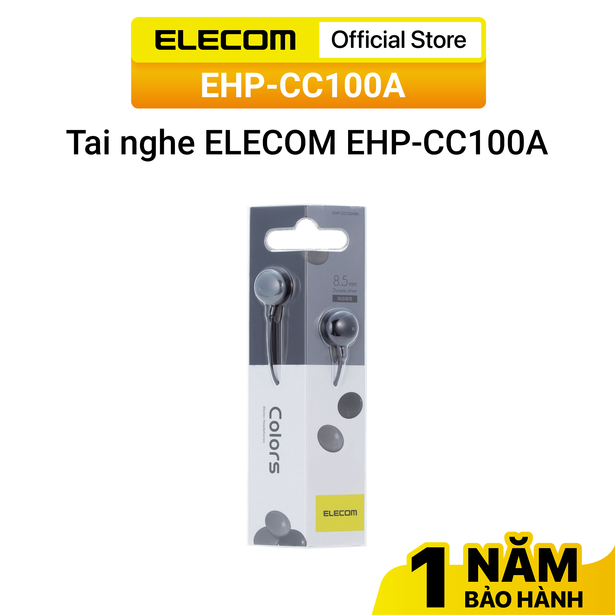 Tai Nghe Nhét Tai Có Dây ELECOM EHP-CC100A - Hàng chính hãng