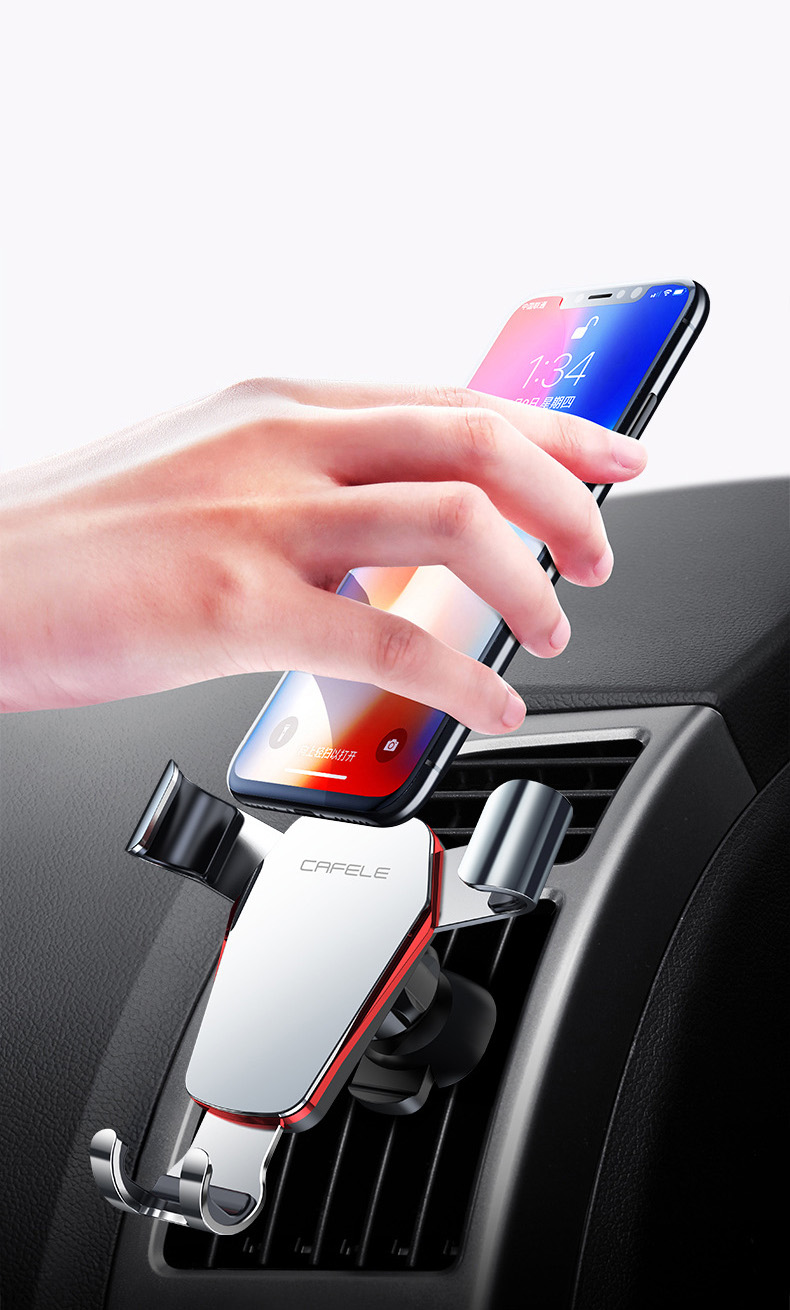 Giá đỡ điện thoại trên xe hơi (Car Air Outlet) Cafele M06 cho iPhone6 ​​7 8 Plus X Xs XS Max XR, Samsung - Hàng nhập khẩu chính hãng