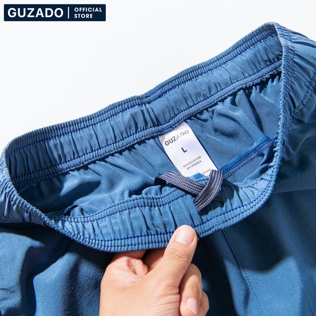 Quần short nam trơn Guzado(có BigSize) Chất Gió Cao Cấp,Mềm Mịn,Co Giãn 4 Chiều,Vận Động Thể Thao Thoải Mái GSR01.HN