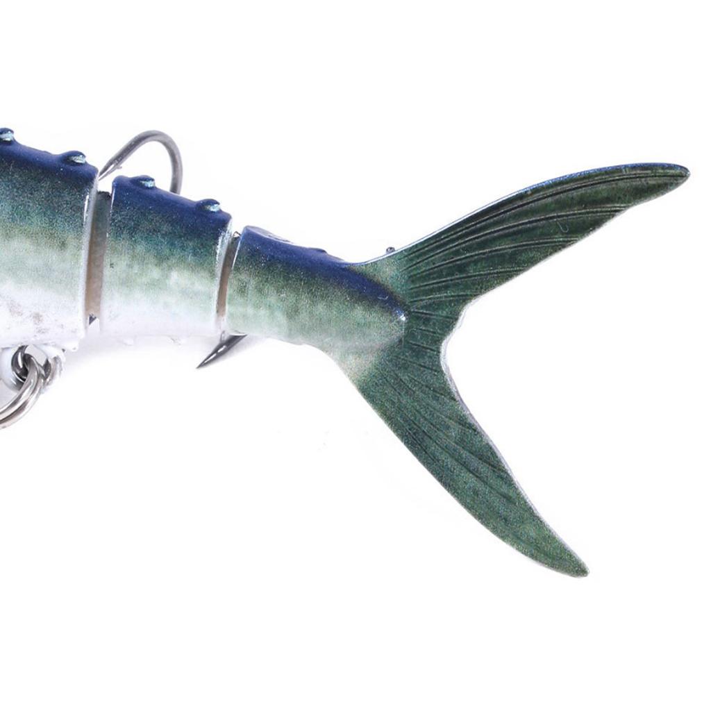 8 Segment Multi Jointed Fishing Lure Bionic Bait Eel Swimbait Blue
