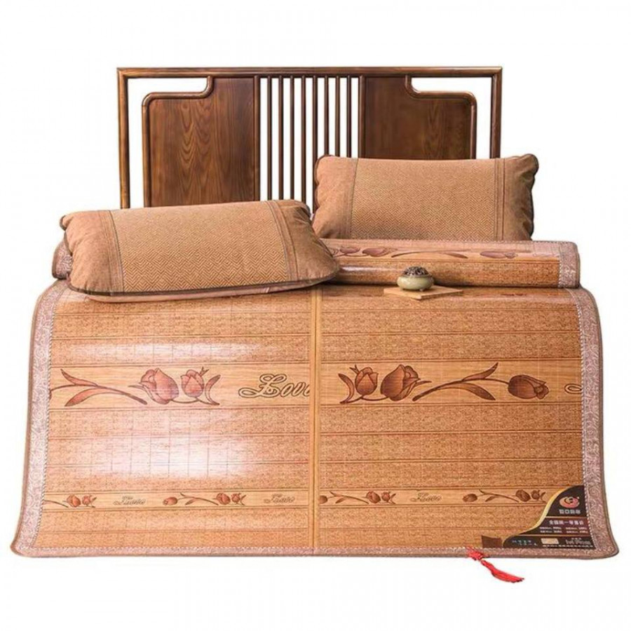 Chiếu Trúc Cật Tăm Rồng Mát Lạnh - Hoạ Tiết Đẹp 1m6x2m